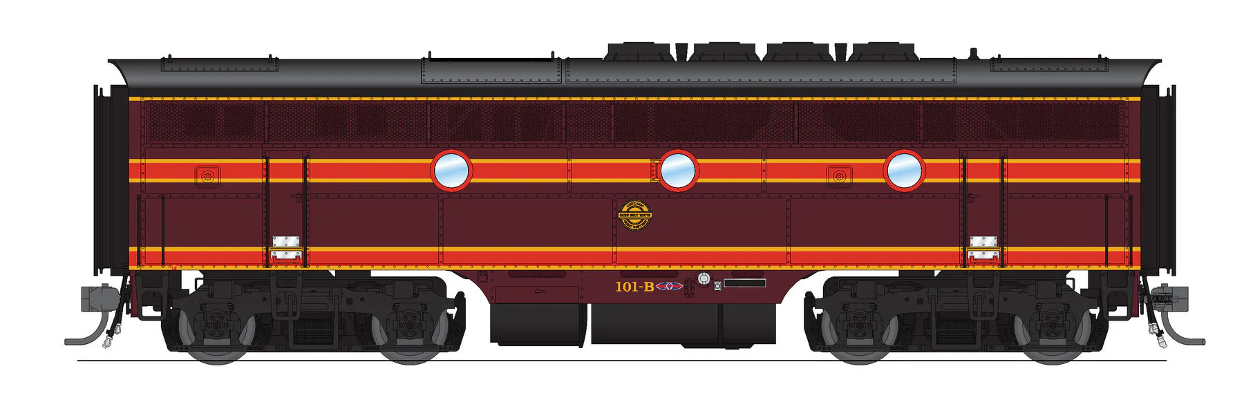 BLI 6652 HO Scale EMD F3A-B Diesel Set Chicago Great Western CGW 101A/101B Paragon4 DCC