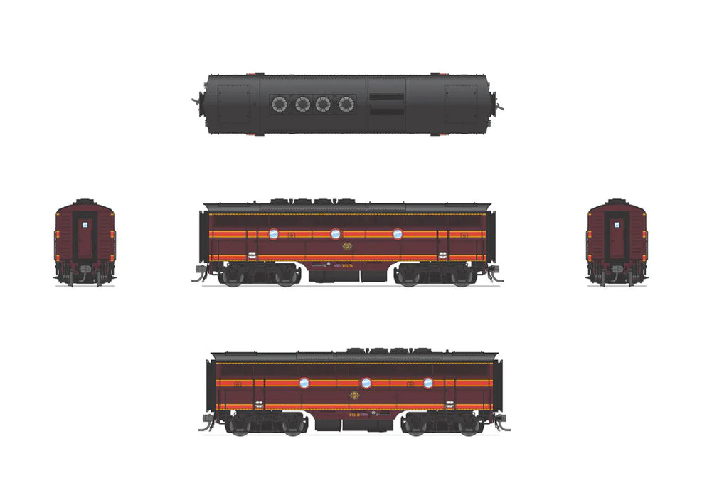 BLI 6652 HO Scale EMD F3A-B Diesel Set Chicago Great Western CGW 101A/101B Paragon4 DCC