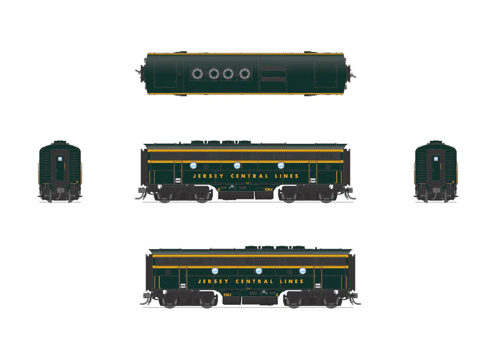 BLI 6653 HO Scale EMD F3A-B Diesel Set Central Railroad of New Jersey CNJ 51/3C Paragon4 DCC