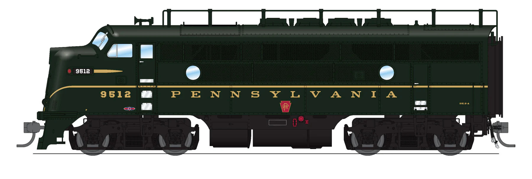 BLI 6656 HO Scale EMD F3A-B Diesel Set Pennsylvania PRR 9512A/9512B Paragon4 DCC