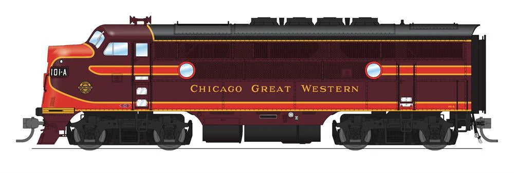 BLI 6662 HO Scale EMD F3A Chicago Great Western CGW 101C Paragon4 DCC