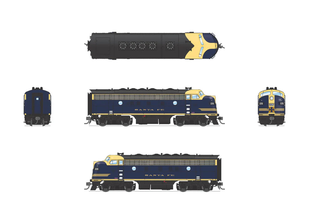 BLI 6674 HO Scale EMD F7A-B Diesel Set Santa Fe "Freight" ATSF 226L/226A Paragon4 DCC