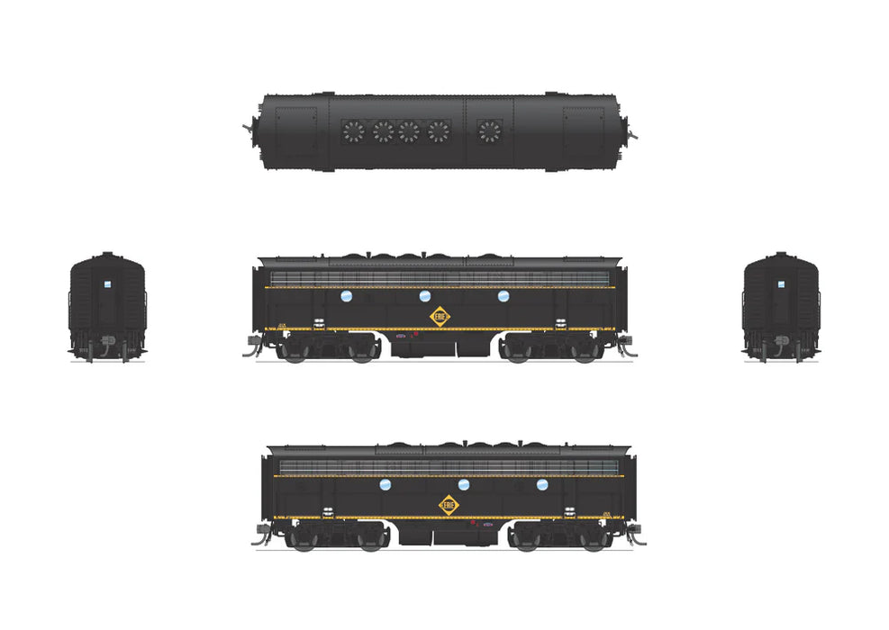 BLI 6675 HO Scale EMD F7A-B Diesel Set Erie 711A/711B Paragon4 DCC