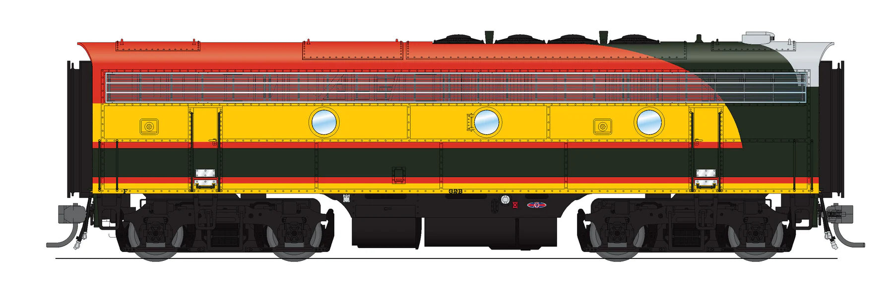 BLI 6676 HO Scale EMD F7A-B Diesel Set Kansas City Southern KCS 32A/32B Paragon4 DCC
