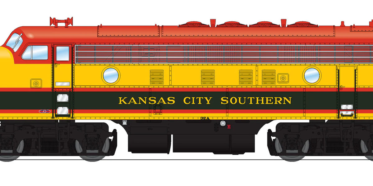 BLI 6676 HO Scale EMD F7A-B Diesel Set Kansas City Southern KCS 32A/32 ...