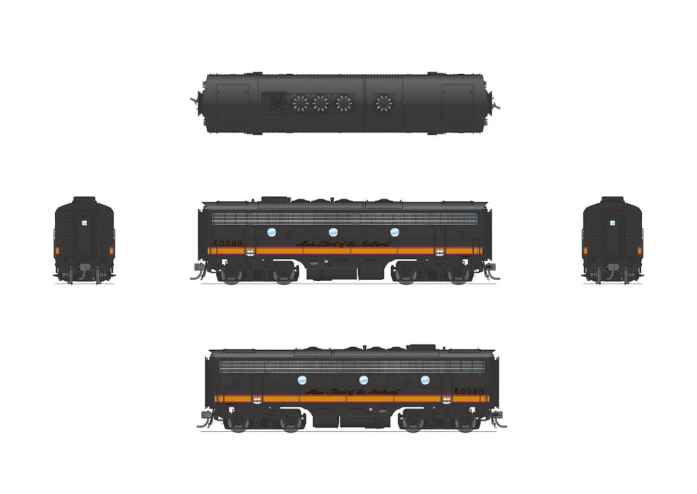 BLI 6677 HO Scale EMD F7A-B Diesel Set Northern Pacific NP 6008A/6008B Paragon4 DCC