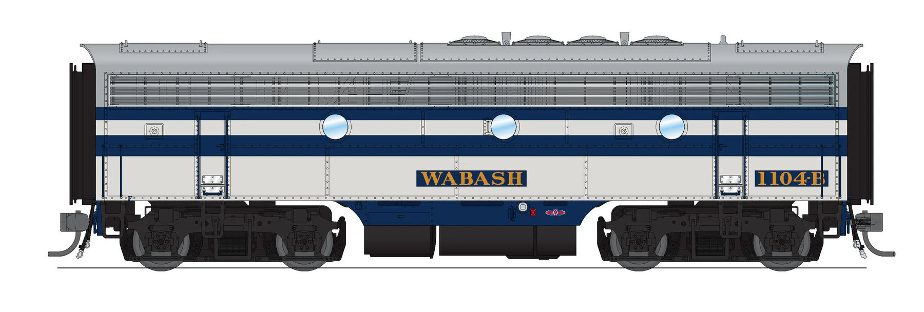 BLI 6681 HO Scale EMD F7A-B Diesel Set Wabash 1104/1104B Paragon4 DCC