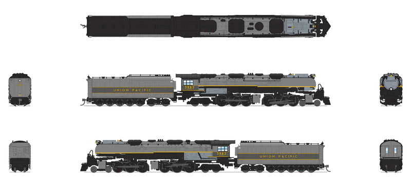 BLI 6984 N Scale 4-6-6-4 Challenger Steam Loco Union Pacific UP 3982 - Paragon4 (DC/DCC/Sound/Smoke - Oil Tender)