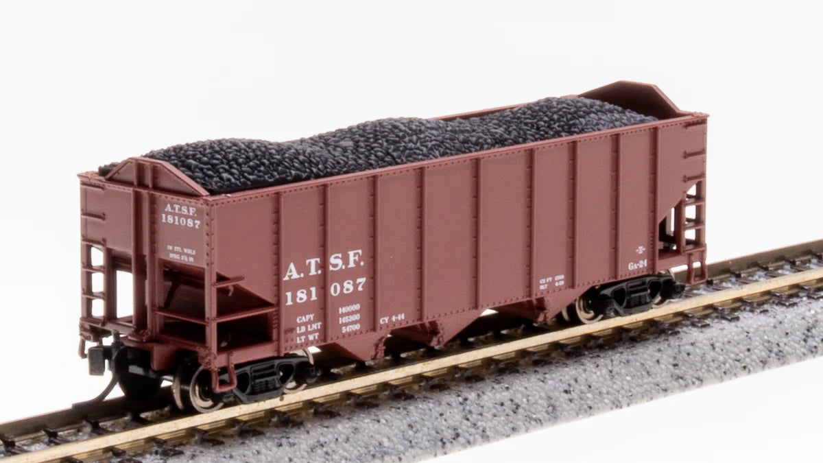 BLI 7150 N Scale 3 Bay Hopper Santa Fe ATSF (2 Pack Set A)