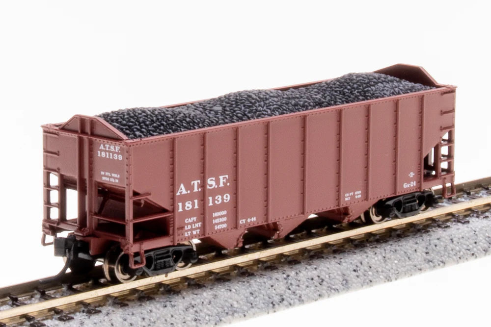 BLI 7151 N Scale 3 Bay Hopper Santa Fe ATSF (2 Pack Set B)