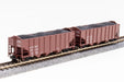 BLI 7151 N Scale 3 Bay Hopper Santa Fe ATSF (2 Pack Set B)