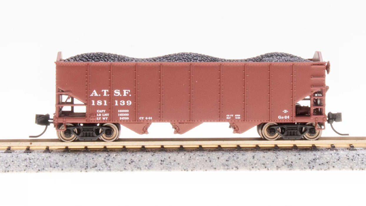 BLI 7151 N Scale 3 Bay Hopper Santa Fe ATSF (2 Pack Set B)