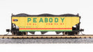 BLI 7163 N Scale H2A 3-Bay Hopper with Load Peabody Coal (2 Pack Set B)