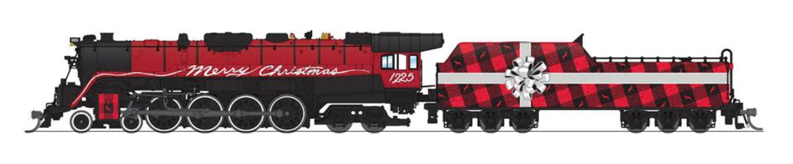 BLI 7410 N Scale 4-8-4 T1 Steam Locomotive Merry Christmas 1225 with Paragon4 DCC