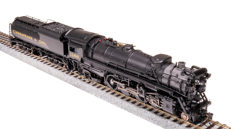 BLI 7593 HO Scale 2-8-2 Class K-2 Mikado Steam Loco Chesapeake & Ohio C&O 1196 Hybrid Paragon4 DCC