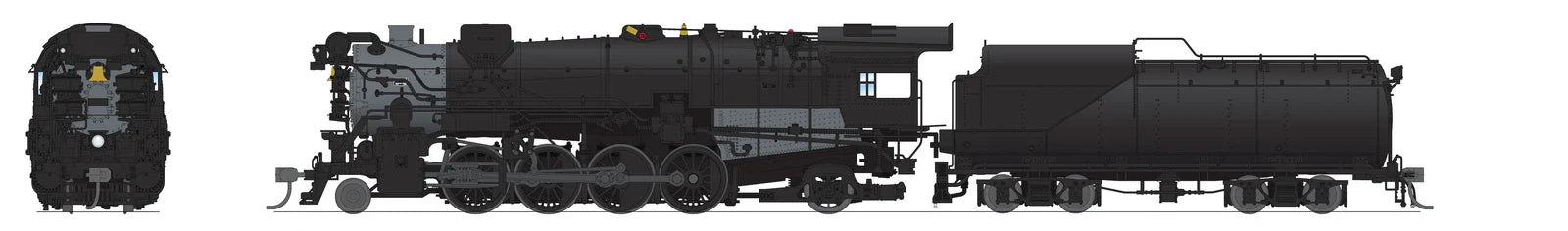 BLI 7599 HO Scale 2-8-2 Class K-2 Mikado Steam Loco Painted Unlettered Hybrid Paragon4 DCC