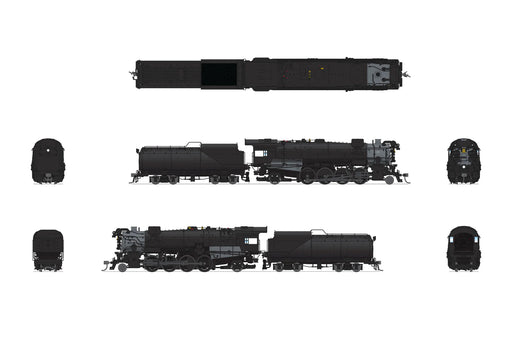 BLI 7599 HO Scale 2-8-2 Class K-2 Mikado Steam Loco Painted Unlettered Hybrid Paragon4 DCC