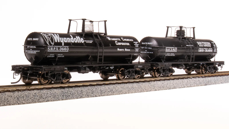 BLI 7664 HO Scale 6000 Gallon Tank Car Wyandotte/Southern Alkali Early 1950s 2 Pack