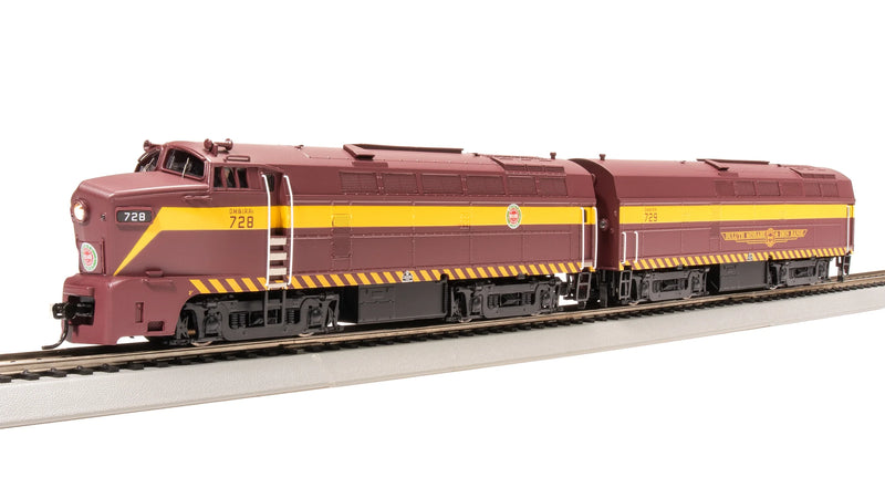 BLI 7704 HO Scale Baldwin RF-16 A/B Set Sharknose Diesel DM&IR 728/729 - Paragon4