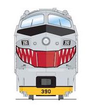 BLI 7710 HO Scale Baldwin RF-16 Sharknose Diesel US Air Force USAF RF-390 - Paragon4