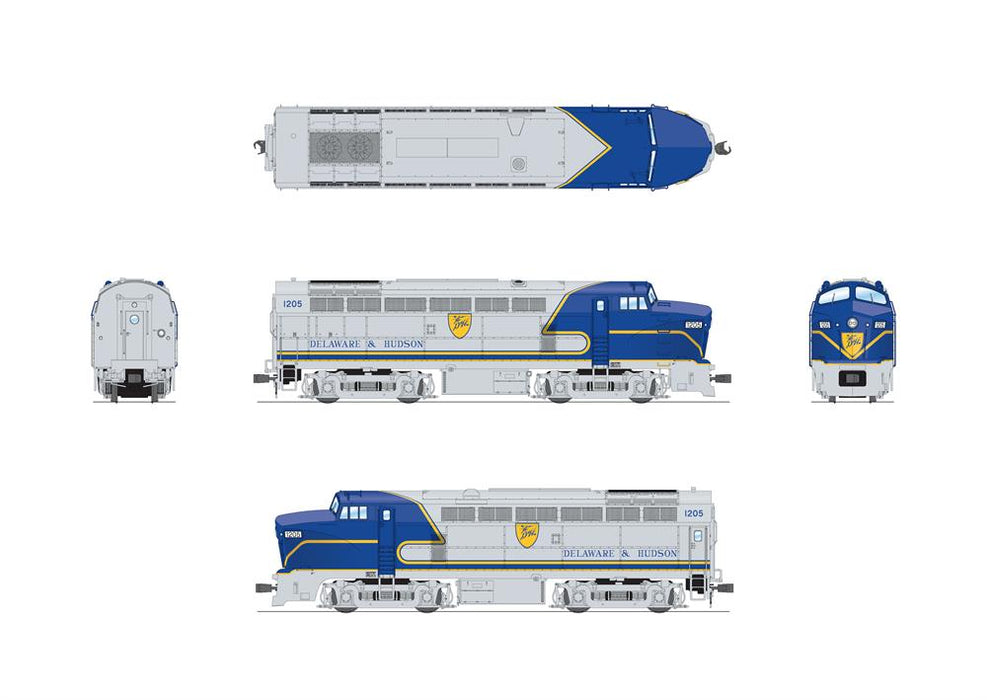 BLI 7745 HO Scale Baldwin RF-16 Sharknose Diesel Delaware & Hudson D&H 1216 - Paragon4