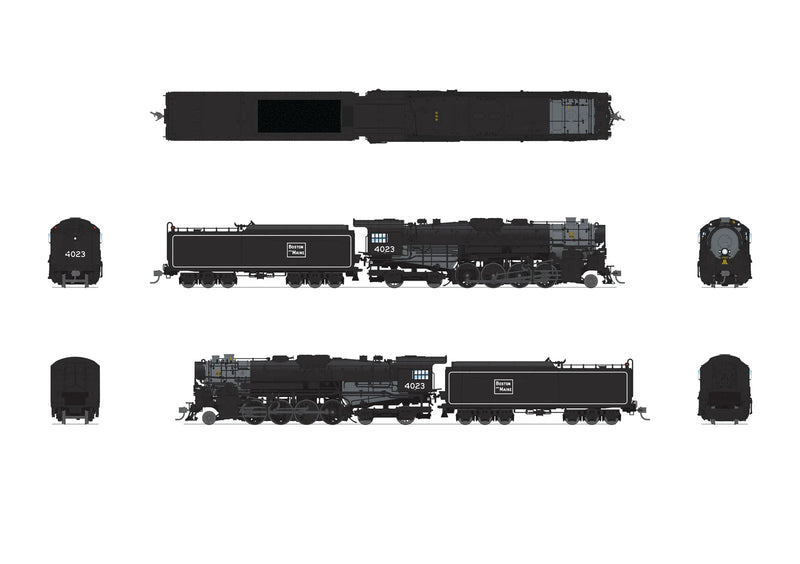 BLI 7797 HO Scale T1b Berkshire 2-8-4 Steam Loco Boston & Maine B&M 4024 Stealth