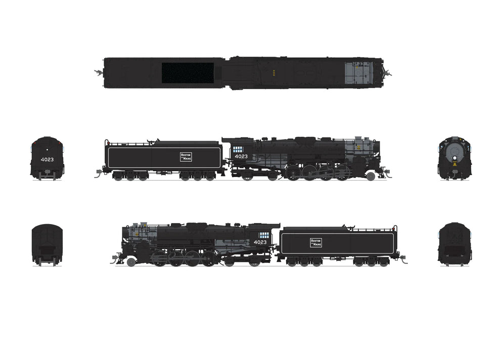 BLI 7797 HO Scale T1b Berkshire 2-8-4 Steam Loco Boston & Maine B&M 4024 Stealth