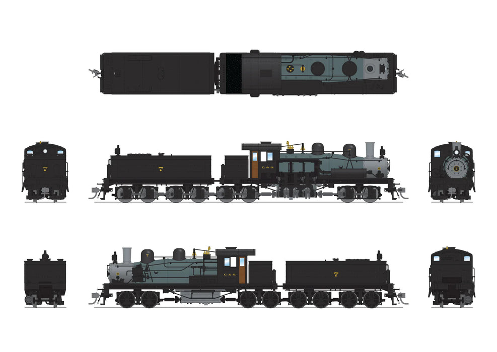 BLI 7810 HO Scale Class D 4 Truck Shay Chesapeake & Ohio C&O 7 - Paragon4 (Sound/DC/DCC/Smoke)
