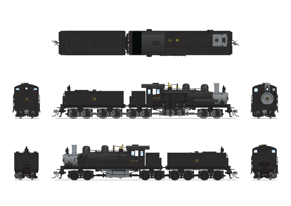 BLI 7812 HO Scale Class D 4 Truck Shay Chesapeake & Ohio C&O 8 - Paragon4 (Sound/DC/DCC/Smoke)