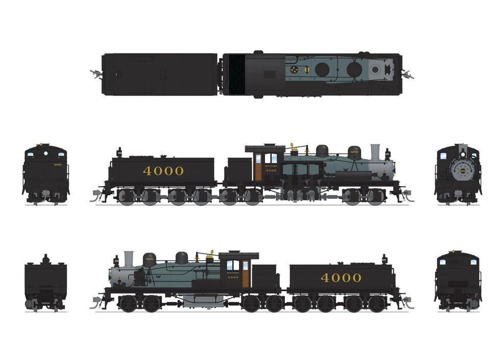 BLI 7813 HO Scale Class D 4 Truck Shay Southern (As-Delivered) 4000 - Paragon4 (Sound/DC/DCC/Smoke)