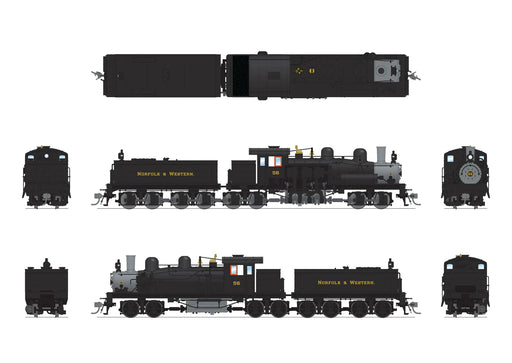 BLI 7817 HO Scale Class D 4 Truck Shay Norfolk & Western N&W 156 - Paragon4 (Sound/DC/DCC/Smoke)
