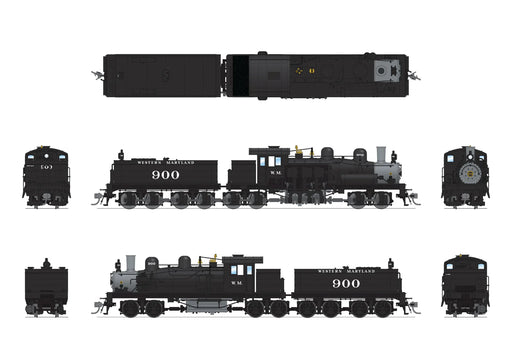 BLI 7819 HO Scale Class D 4 Truck Shay Western Maryland WM 900 - Paragon4 (Sound/DC/DCC/Smoke)