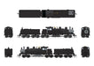 BLI 7820 HO Scale Class D 4 Truck Shay Black Unlettered - Paragon4 (Sound/DC/DCC/Smoke)
