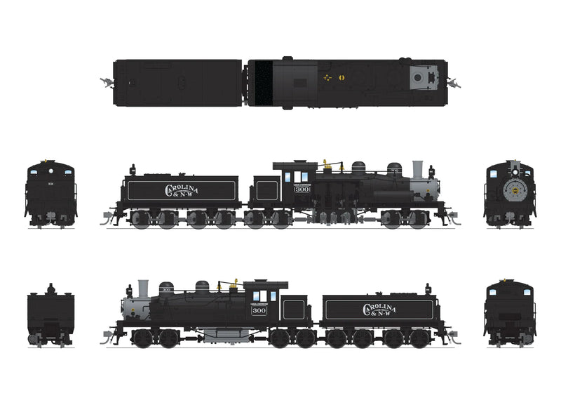 BLI 7821 HO Scale Class D 4 Truck Shay Carolina & Northwestern #300 - Paragon4 (Sound/DC/DCC/Smoke)