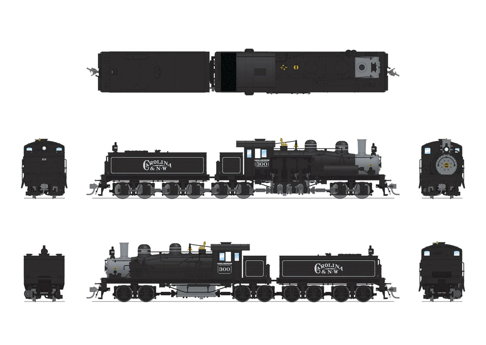 BLI 7821 HO Scale Class D 4 Truck Shay Carolina & Northwestern #300 - Paragon4 (Sound/DC/DCC/Smoke)