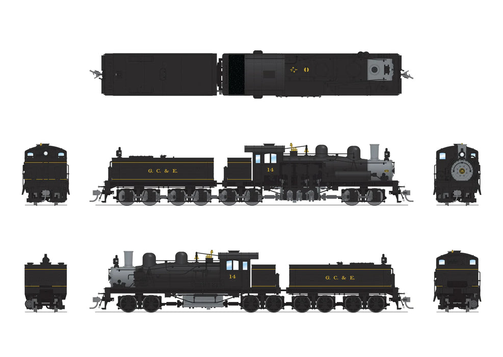 BLI 7823 HO Scale Class D 4 Truck Shay Greenbrier Cheat & Elk #14 - Paragon4 (Sound/DC/DCC/Smoke)