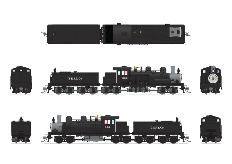 BLI 7824 HO Scale Class D 4 Truck Shay Red River Lumber 300 - Paragon4 (Sound/DC/DCC/Smoke)