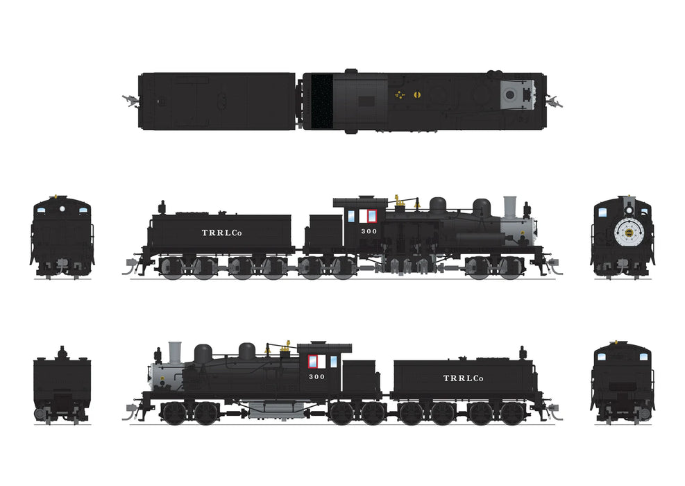 BLI 7824 HO Scale Class D 4 Truck Shay Red River Lumber 300 - Paragon4 (Sound/DC/DCC/Smoke)