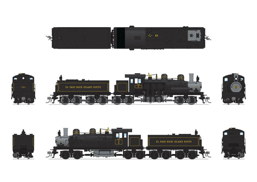 BLI 7825 HO Scale Class D 4 Truck Shay El Paso Rock Island Route #105 - Paragon4 (Sound/DC/DCC/Smoke)