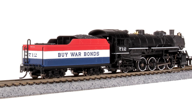 BLI 7865 N Scale USRA 2-8-2 Mikado Steam Locomotive Buy War Bonds 712 Paragon4 DCC
