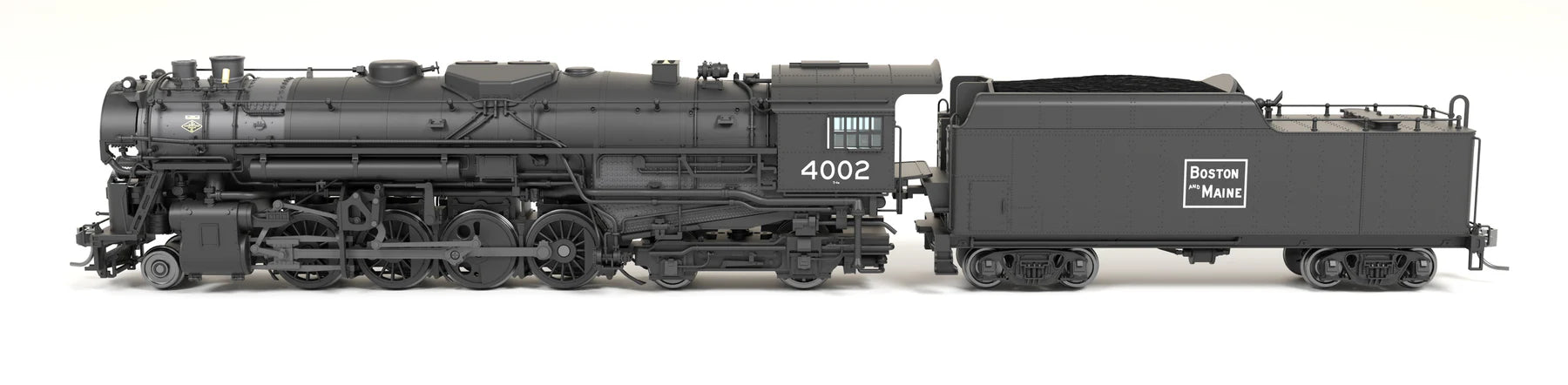 BLI 7880 HO Scale T1a Berkshire 2-8-4 Steam Loco Boston & Maine B&M 4002 Paragon4