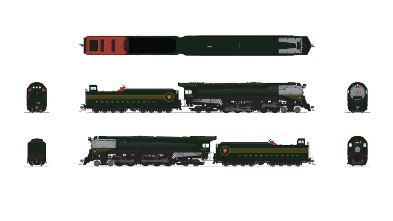 BLI 8056 HO Scale Pennsylvania Q2 Duplex 4-4-6-4 Steam Loco PRR 6190 Stealth Hybrid
