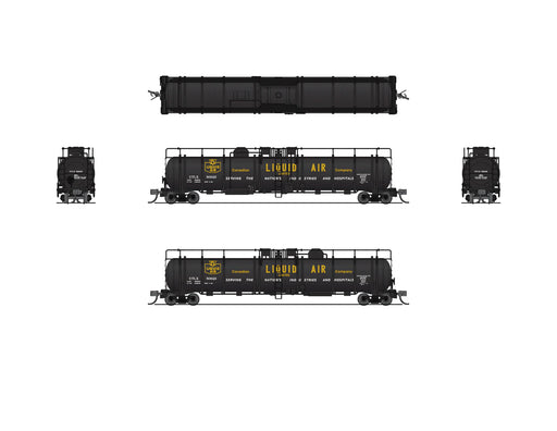 BLI 8144 N Scale High-Capacity Cryogenic Tank Car Canadian Liquid Air Co. UTLX 2 Pack
