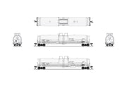 BLI 8147 N Scale High-Capacity Cryogenic Tank Car UTLX (White) 2 Pack