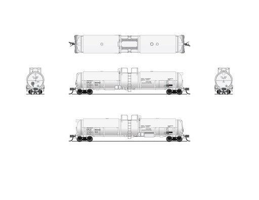 BLI 8147 N Scale High-Capacity Cryogenic Tank Car UTLX (White) 2 Pack