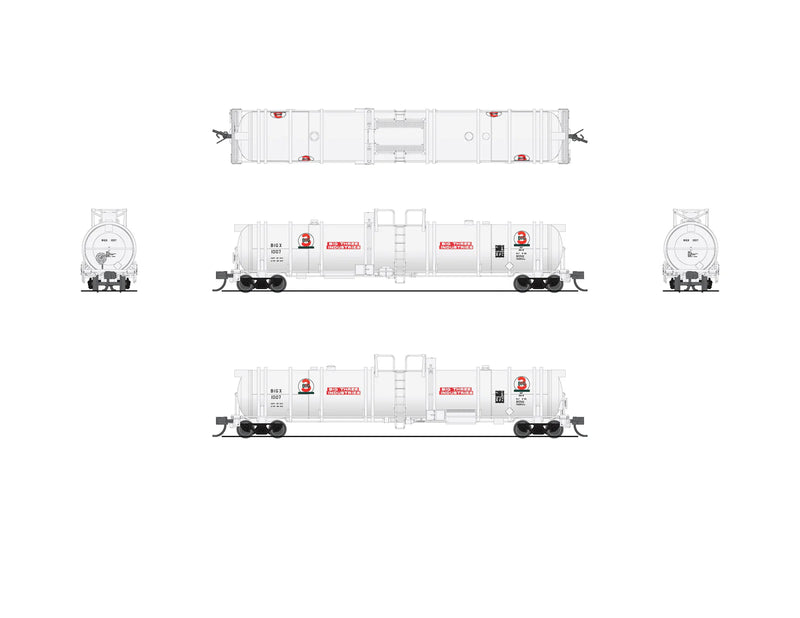 BLI 8152 N Scale High-Capacity Cryogenic Tank Car Big Three Industries BIGX