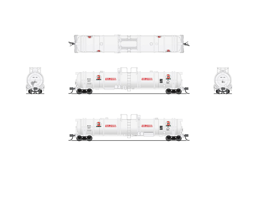 BLI 8152 N Scale High-Capacity Cryogenic Tank Car Big Three Industries BIGX