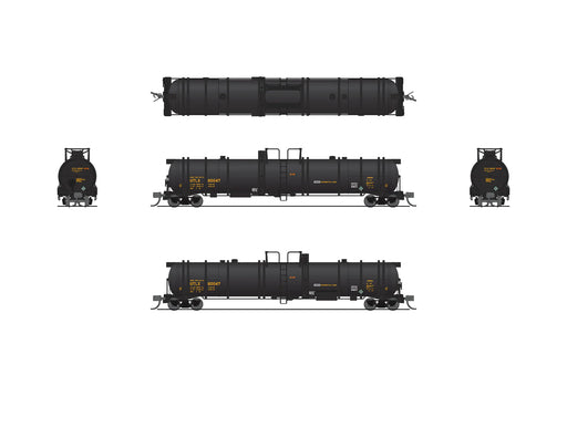 BLI 8157 N Scale High-Capacity Cryogenic Tank Car UTLX (Black)