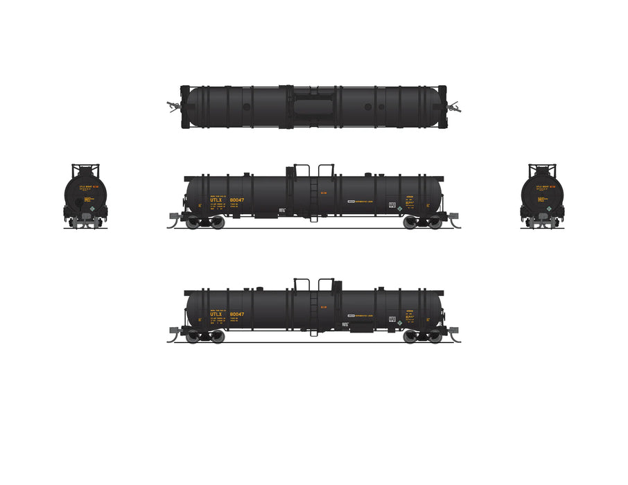 BLI 8157 N Scale High-Capacity Cryogenic Tank Car UTLX (Black)