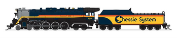 BLI 8244 N Scale 4-8-4 T1 Steam Locomotive Chessie System 2101 Stealth - DC